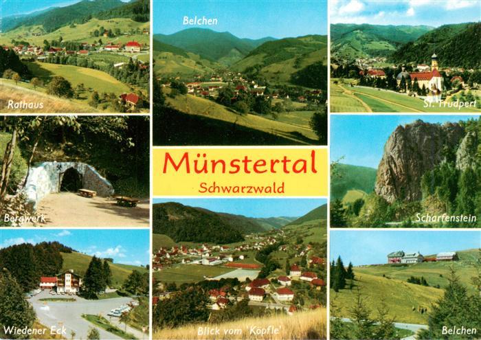 Muenstertal Schwarzwald Rathaus Bergwerk Wiedener Eck Belchen Blick vom Koepfle