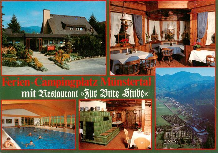 Muenstertal  Schwarzwald Ferien Campingplatz mit Restaurant Bure Stube Gastraeum