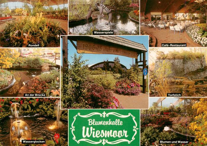 Wiesmoor Blumenhalle Wiesmoor Rondell An der Bruecke Wasserglocken Wasserspiele