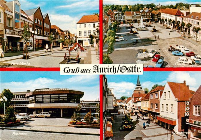 Aurich Ostfriesland Marktplatz Markt Rathaus Wilhelmstrasse