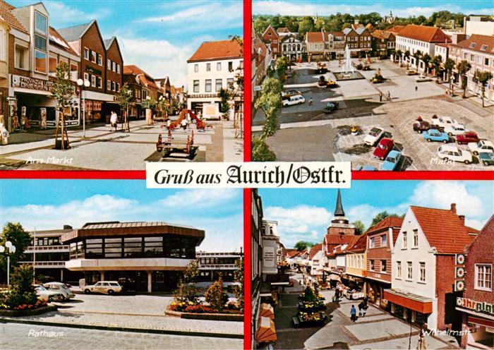 Aurich Ostfriesland Am Markt Marktplatz Rathaus Wilhelmstrasse