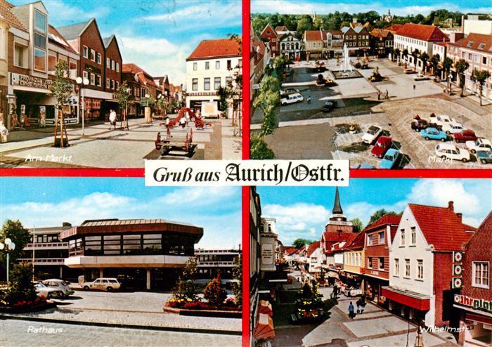 Aurich Ostfriesland Am Markt Marktplatz Rathaus Wilhelmstrasse