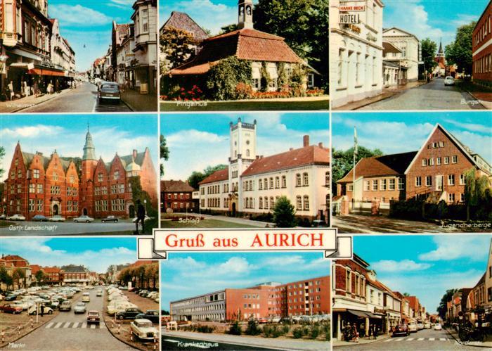 Aurich Ostfriesland Wilhelmstr Ostfries Landschaft Markt Pingelhus Schloss Krank