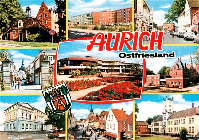 Aurich Ostfriesland Pingelhus Burgstrasse Piqueur Hof Krankenhaus Rathaus Wilhel