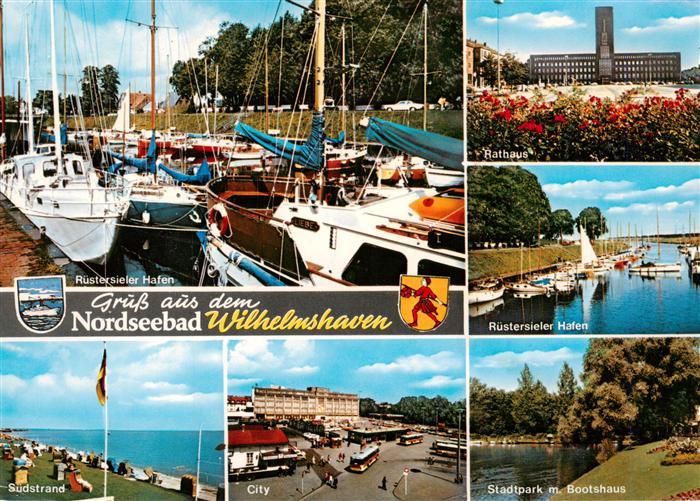Wilhelmshaven  CITY Ruestersieler Hafen Suedstrand City Rathaus Stadtpark mit B