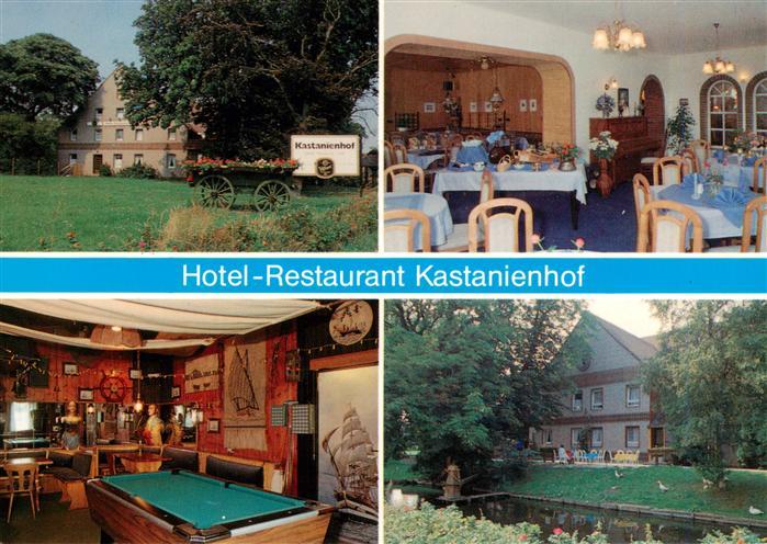 Krummhoern Hotel Restaurant Kastanienhof Gastraeume Billardzimmer Park