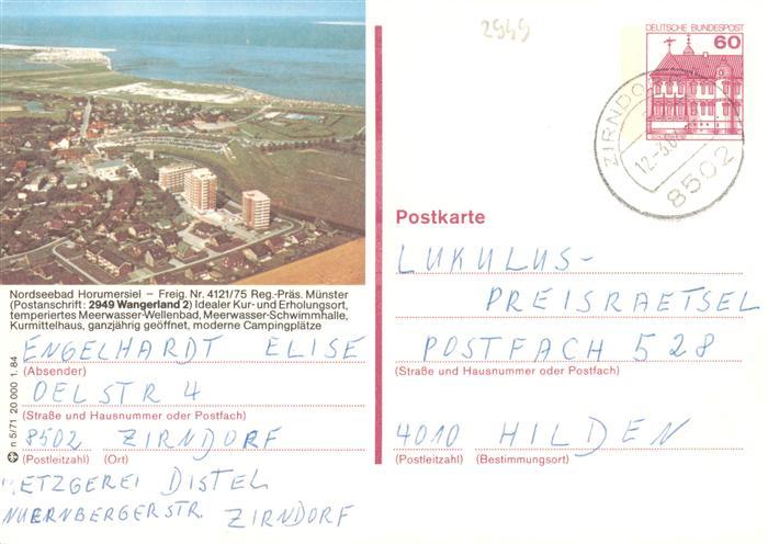 Horumersiel Wangerland Fliegeraufnahme