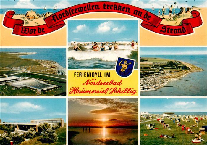 Schillig Horumersiel Nordseebad Fliegeraufnahmen Wellenbad Strand Abendstimmung