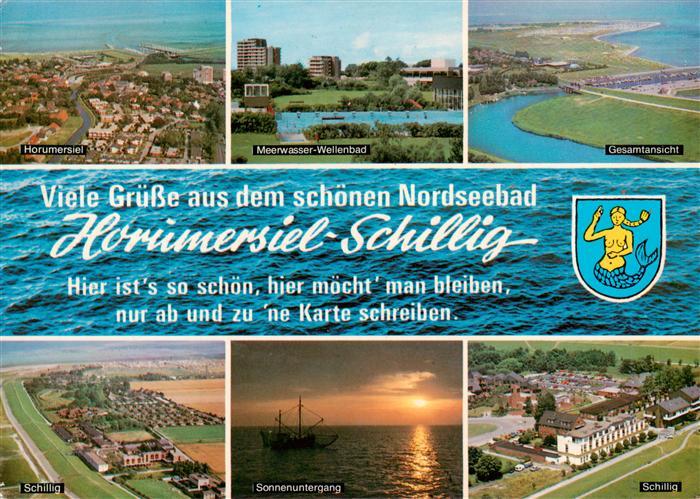 Schillig Horumersiel Nordseebad Meerwasser Wellenbad Panorama Schillig Sonnenunt