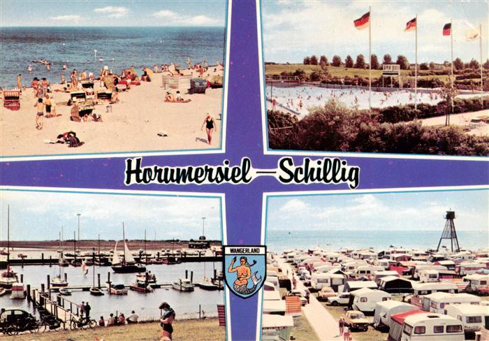 Schillig Horumersiel Nordseebad Strand Freibad Hafen Camping
