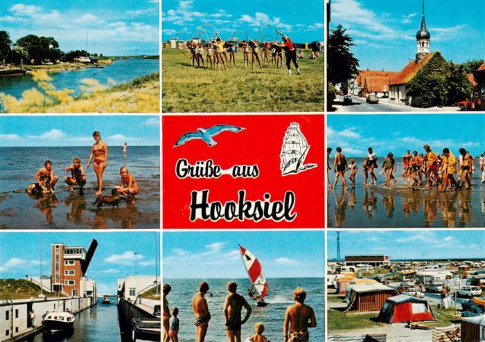 Hooksiel Nordseebad Gymnastik Kirche Wattwandern Schleuse Camping