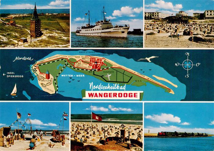 Wangerooge Wangeroog Nordseebad Westturm Strandpartien Faehrschiff Inselbahn