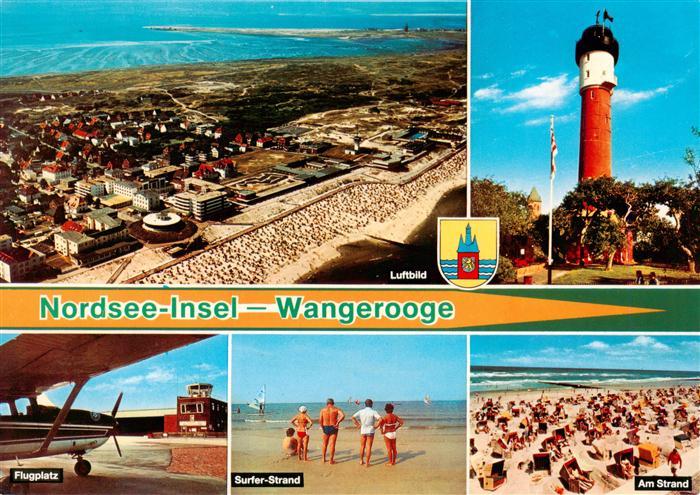 Wangerooge Wangeroog Nordseebad Fliegeraufnahme Leuchtturm Flugplatz Surfstrand