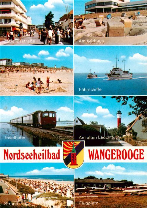 Wangerooge Wangeroog Nordseebad Zideliusstrasse Kurhaus Strand Faehrschiffe Inse