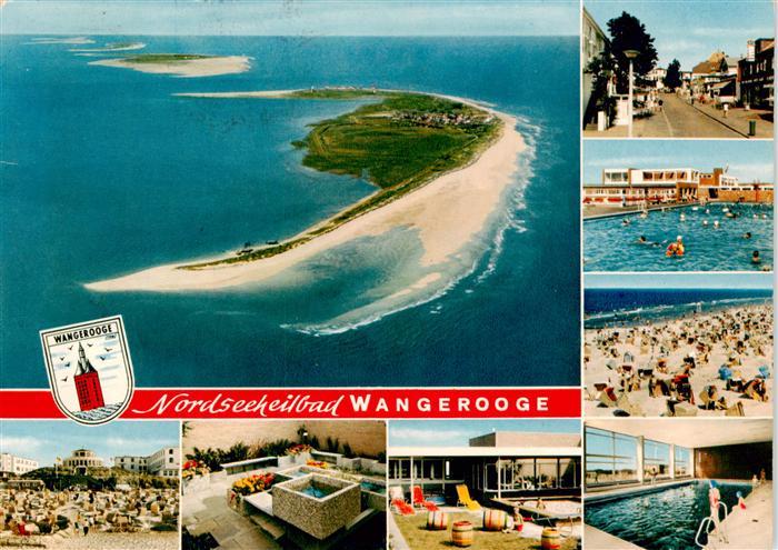 Wangerooge Wangeroog Nordseebad Fliegeraufnahme Strand Brunnen Kurmittelhaus Fre