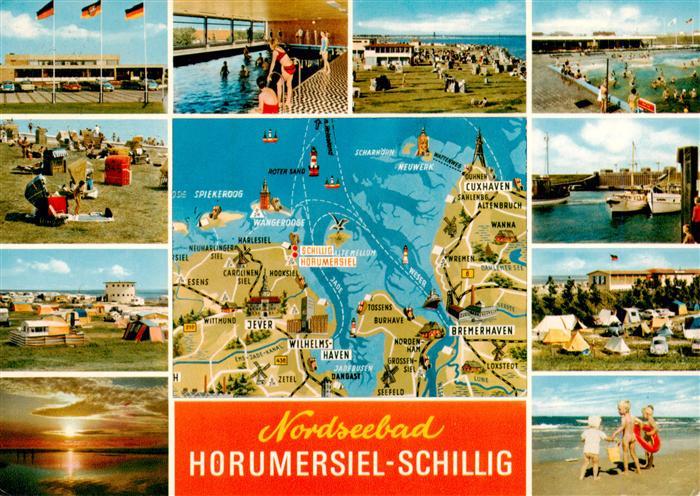 Schillig Horumersiel Nordseebad Kurhaus Strandpartien Cafe Hafen Camping Gebiets