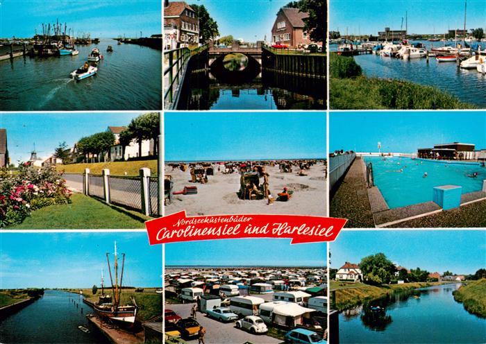 Carolinensiel-Harlesiel Ostfriesland Teilenaischten Hafen Schleuse Strand Freiba