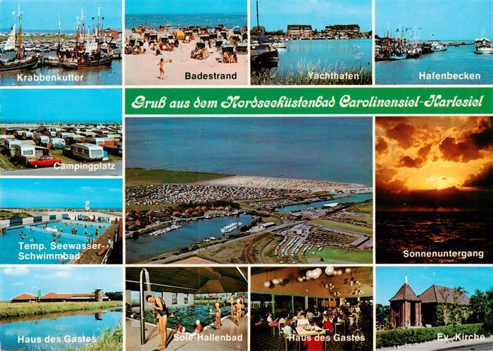 Carolinensiel-Harlesiel Ostfriesland Krabbenkutter Badestrand Yachthafen Hafenbe