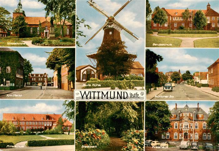 Wittmund Nikolaikirche Am Markt Mittelschule Muehle Stadtpark Berufsschule Auric