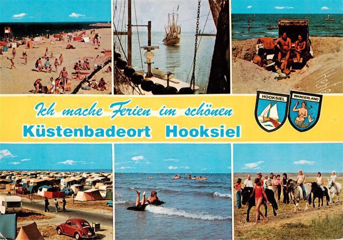 Hooksiel Nordseebad Strandpartien Krabbenkutter Camping Badespass Reitergruppe