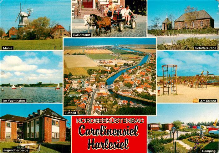 Carolinensiel-Harlesiel Ostfriesland Muehle Yachthafen Jugendherberge Kutschfahr