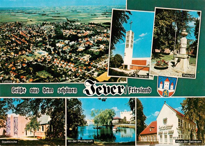 Jever Fliegeraufnahme St Marien Ratspuett Stadtkirche An der Pferdegraft Haus de