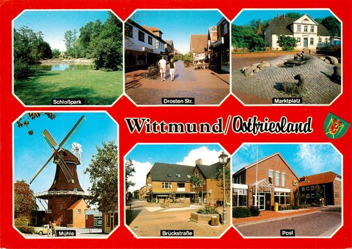 Wittmund Schlosspark Muehle Drosten Strasse Brueckstrasse Marktplatz Post