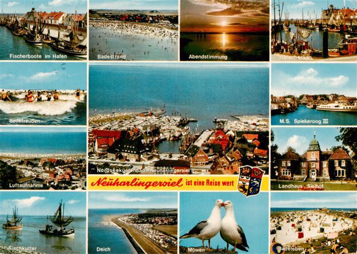 Neuharlingersiel Fischerboote im hafen Badespass Fliegeraufnahme Fischkutter  Fl