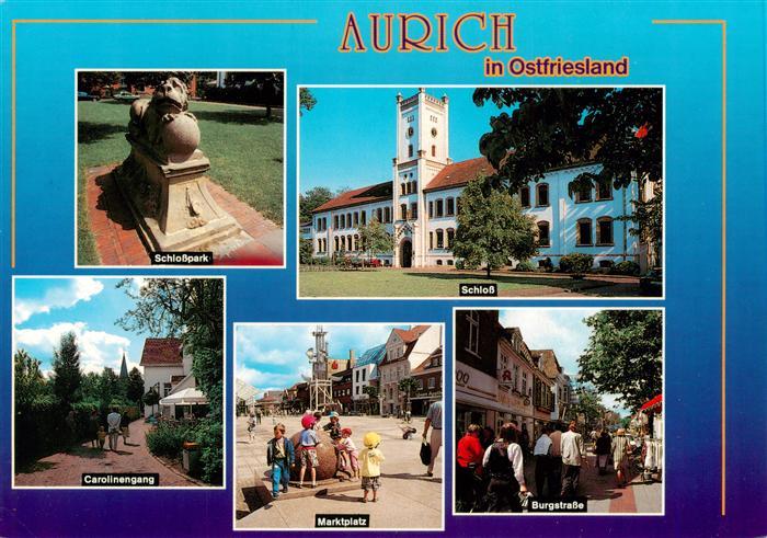 Aurich Ostfriesland Schlosspark Schloss Caroninengang Marktplatz Burgstrasse