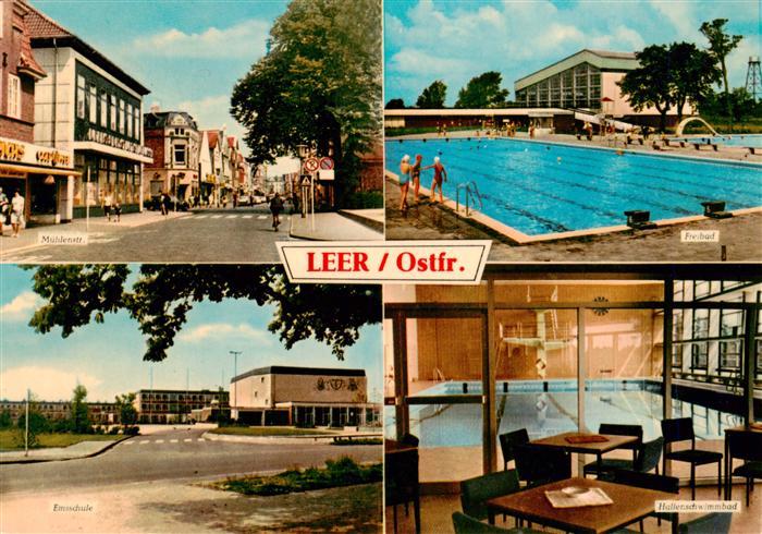 Leer Ostfriesland Muehlenstrasse Freibad Emsschule Hallenschwimmbad