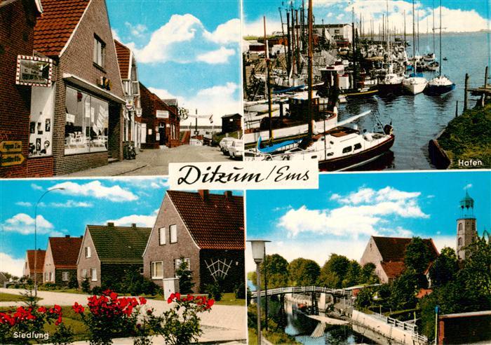 Ditzum Jemgum Ortspartie Hafen Siedlung Bruecke