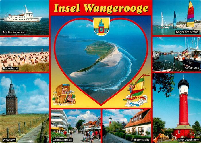 Wangerooge Wangeroog Nordseebad MS Harlingerland Badestrand Westturm Segler am S