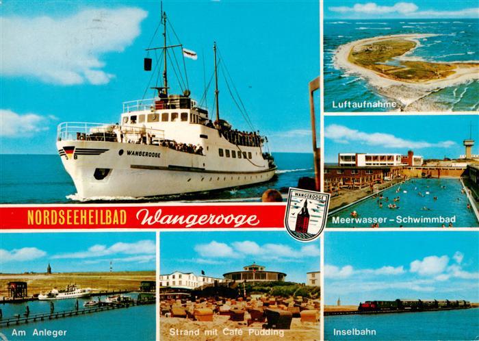 Wangerooge Wangeroog Nordseebad MS Wangerooge Fliegeraufnahme Meerwasser Schwimm