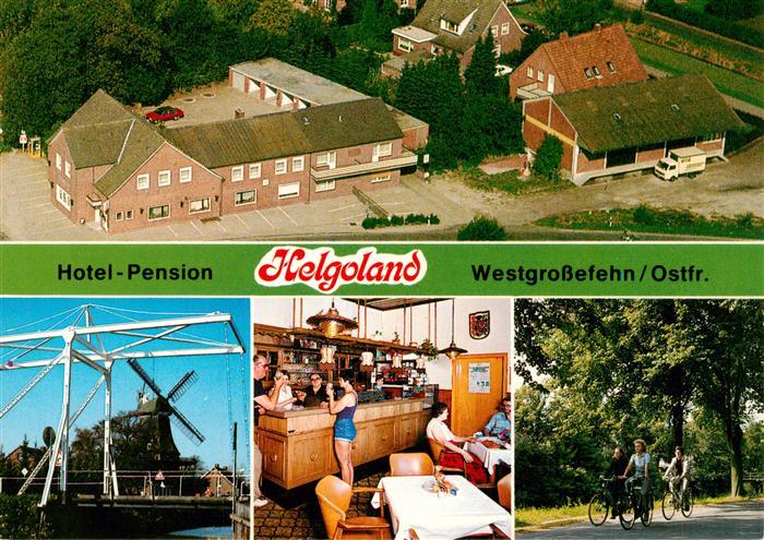 Westgrossefehn Hotel Pension Helgoland Zugbruecke Theke Radfahrer