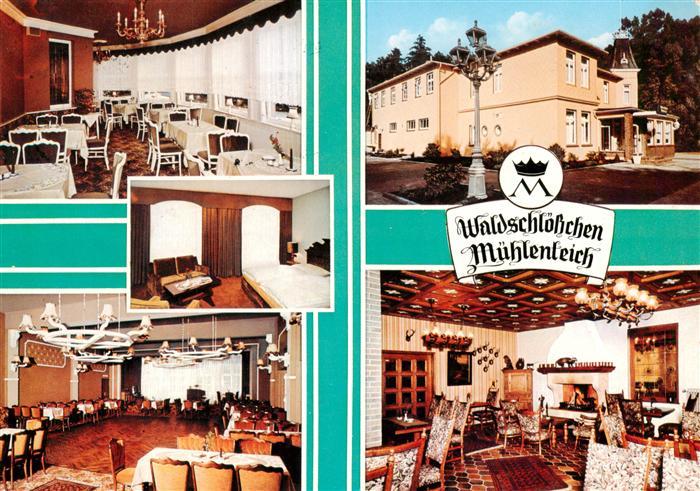 Obenstrohe Waldschloesschen Muehlenteich Gastraeume Festsaal Zimmer