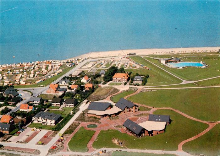 Dangast Nordseebad Kuranlage Deichhoern und Meerwasserquellbad Fliegeraufnahme
