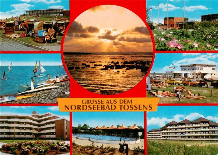 Tossens Nordseebad Strandpartien Hotels Abendstimmung Park