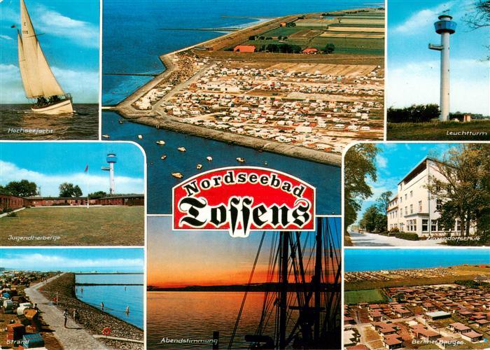 Tossens Nordseebad Hochseejacht Jugendherberge Strand Abendstimmung Fliegeraufna