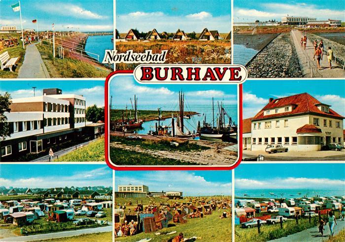 Burhave Nordseebad Strandpartien Promenade Kutterhafen Campingplatz