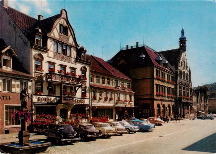 Wolfach Schwarzwald Marktplatz mit Rathaus