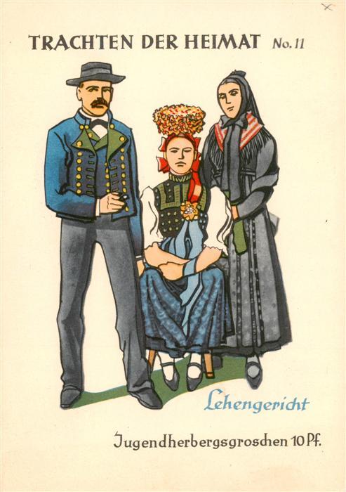 Lehengericht Schiltach Schwarzwald Sammlung Trachten der Heimat No. 11 Jugendher