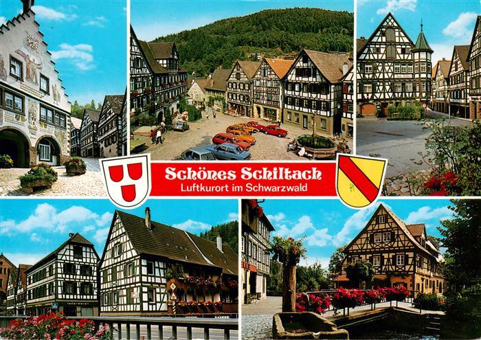 Schiltach Ortsmotive Luftkurort im Schwarzwald Fachwerkhaeuser