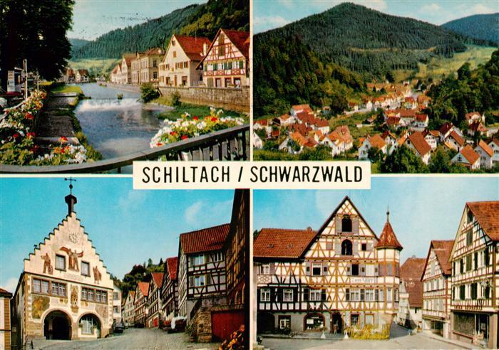 Schiltach Teilansichten Luftkurort im Schwarzwald Ortszentrum Fachwerkhaeuser Pa