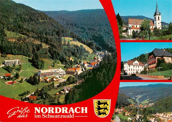 Nordrach Panorama Luftkurort im Schwarzwald Kirche Hotel