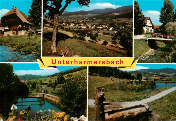 Unterharmersbach Gasthaus Panorama Bruecke Wehr Brunnen