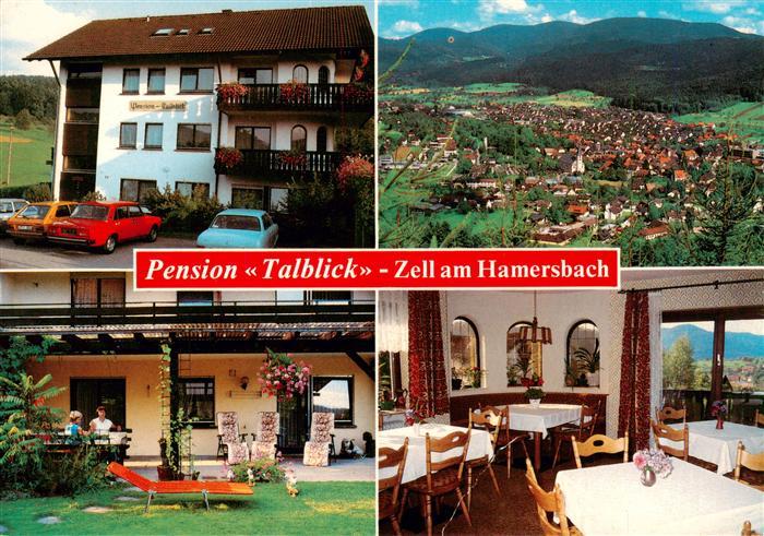 Zell Harmersbach Pension Talblick Gaststube Liegewiese Panorama
