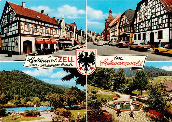 Zell Harmersbach Ortspartien Schwimmbad Brunnen