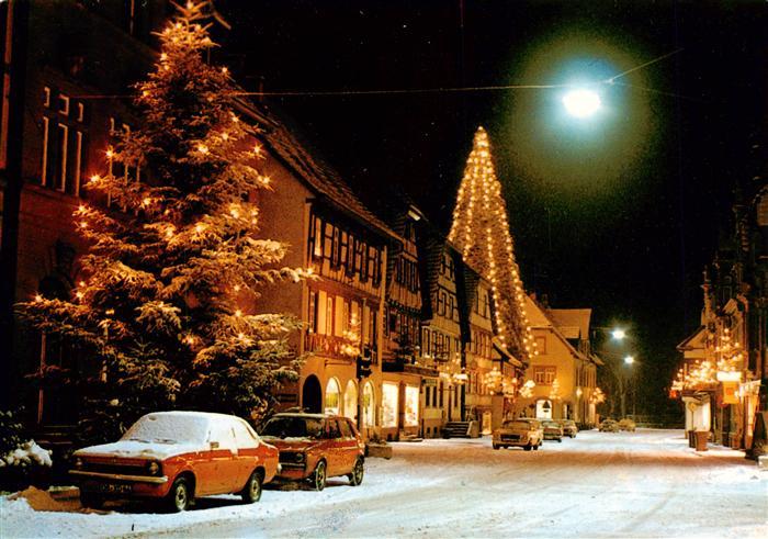 Zell Harmersbach Ortsmotiv zur Weihnachtszeit