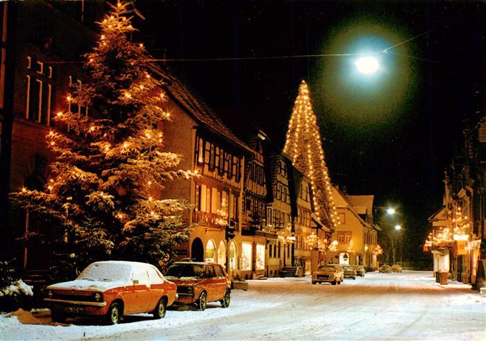 Zell Harmersbach Ortsmotiv zur Weihnachtszeit