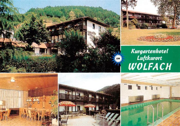 Wolfach Schwarzwald Kurgarten Hotel Park Gastraum Hallenbad
